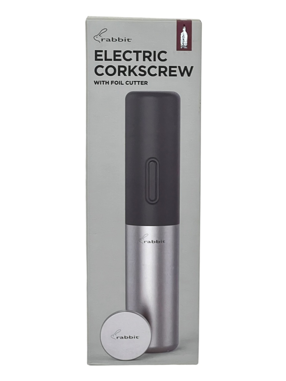 Rabbit Stainless Steel Electric Corkscrew with Foil Cutter New In Box (NIB)